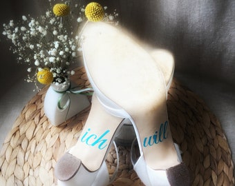 Aufkleber/Beschriftung Brautschuhe Hochzeit