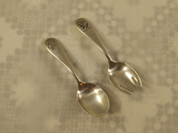 sterling silver baby spoon and fork
