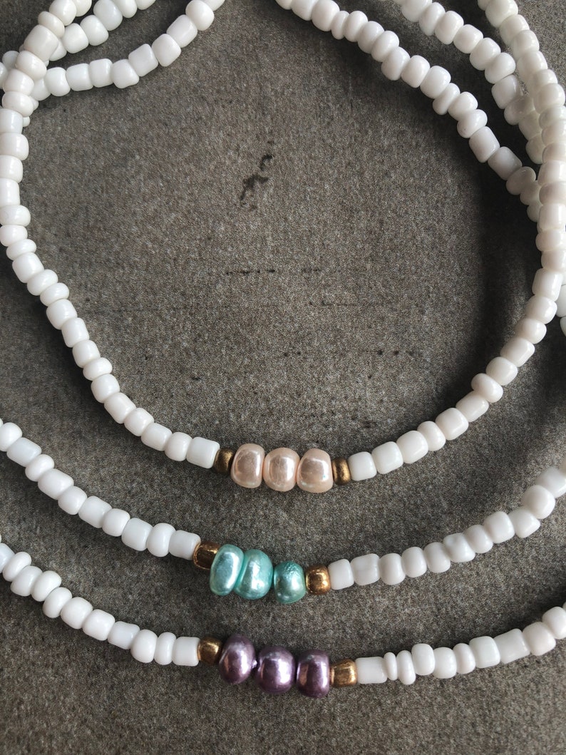 Vsco seed bead choker vsco choker pearl choker beadsbyisabella