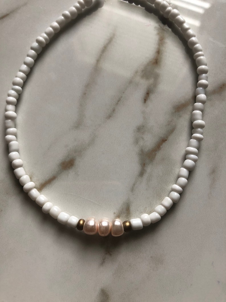 Vsco seed bead choker vsco choker pearl choker beadsbyisabella