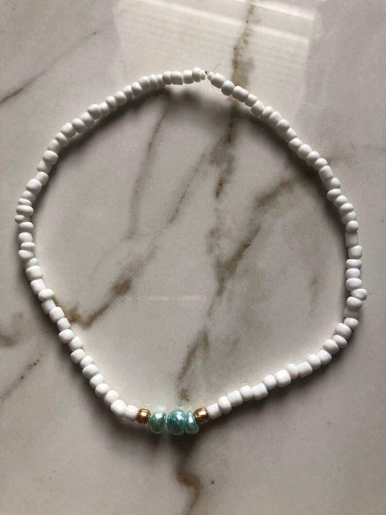 Vsco seed bead choker vsco choker pearl choker beadsbyisabella
