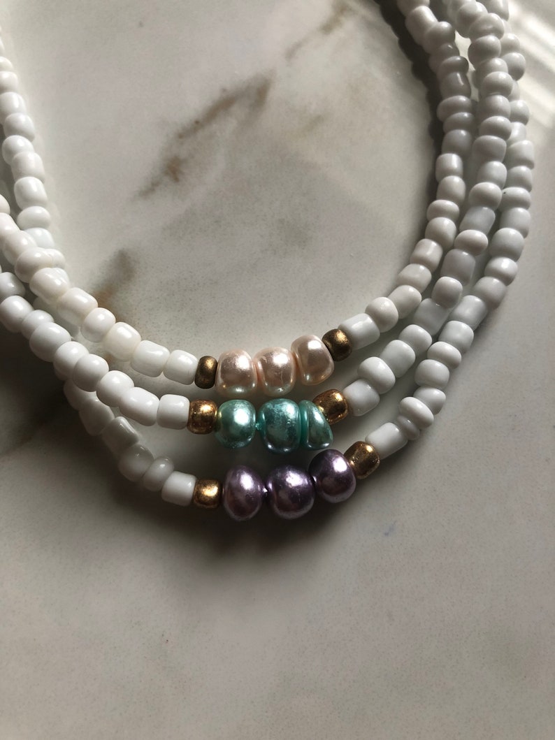 Vsco seed bead choker vsco choker pearl choker beadsbyisabella