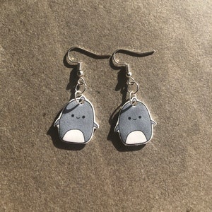 Gordon the shark squishmallow earrings beadsbyisabella
