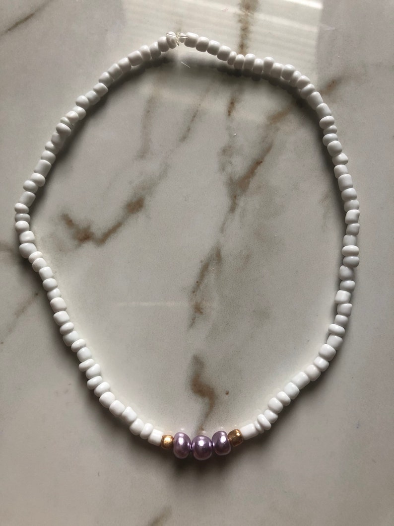 Vsco seed bead choker vsco choker pearl choker beadsbyisabella