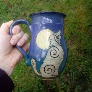 Celtic Wolf & Moon Mug