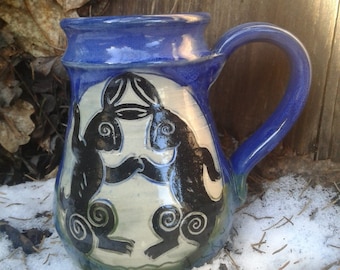 Rabbit Dance Ceramic Mug