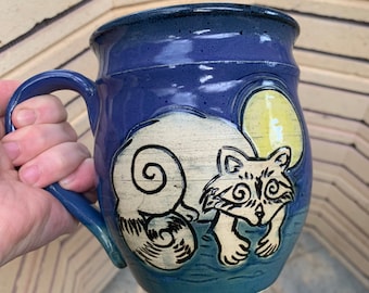 Raccoon Moon Mug