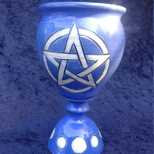 Blue Pentacle Moon Phase Chalice