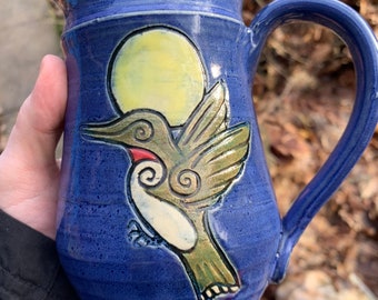 Celtic Hummingbird Moon Mug