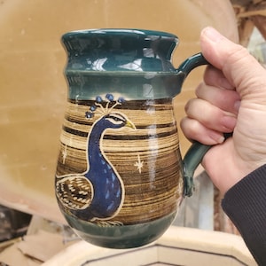 Peacock travel mug