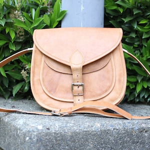13 Inch Women Vintage Style Genuine Leather Cross Body Shoulder handbag/Purse