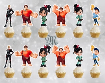 Wreck-It Ralph Birthday Cupcake Toppers