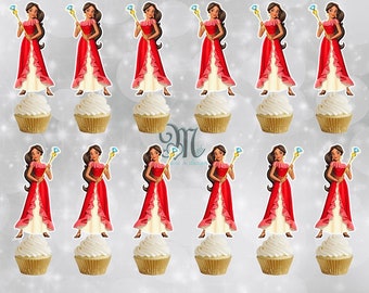 Elena of Avalor Cupcake Toppers, Elena of Avalor Cupcake Toppers