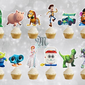 Toy Story Cupcake Toppers, Birthday Party Cupcake Toppers