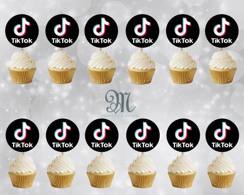 Tiktok Cupcake Toppers Tiktok Party Decor Etsy UK