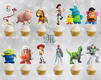 Toy Story 4 Cupcake Toppers: Birthday Party Decorations