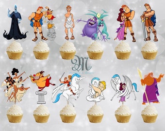 Hercules Cupcake Toppers, Party Supplies