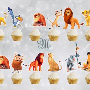 Lion King Cupcake Toppers, Birthday Party Cupcake Toppers