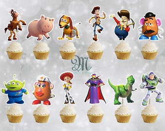 Toy Story 2 Cupcake Toppers, Birthday Party Cupcake Toppers