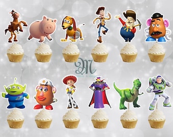 Toy Story 2 Cupcake Toppers: Birthday Party Decorations