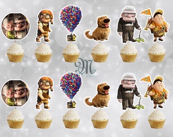 Up Movie Birthday Cupcake Toppers