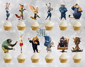 Zootopia Cupcake Toppers, Zootopia birthday