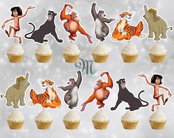 The Jungle Book Cupcake Toppers, Party Decor