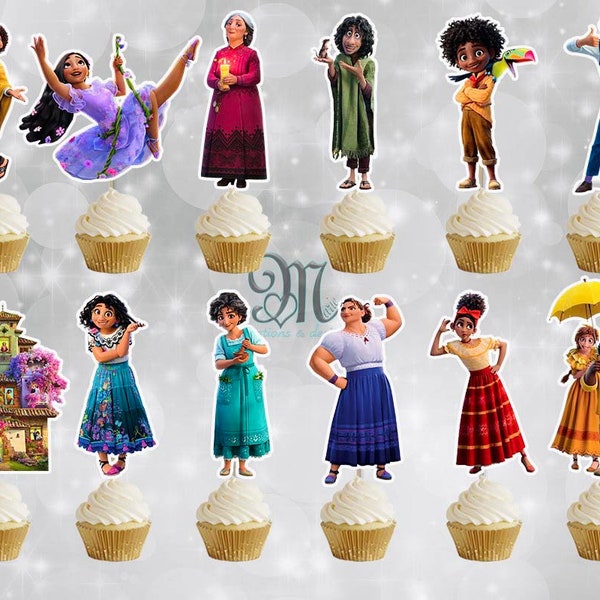 Encanto Cupcake Toppers, Disney Encanto Cupcake Toppers