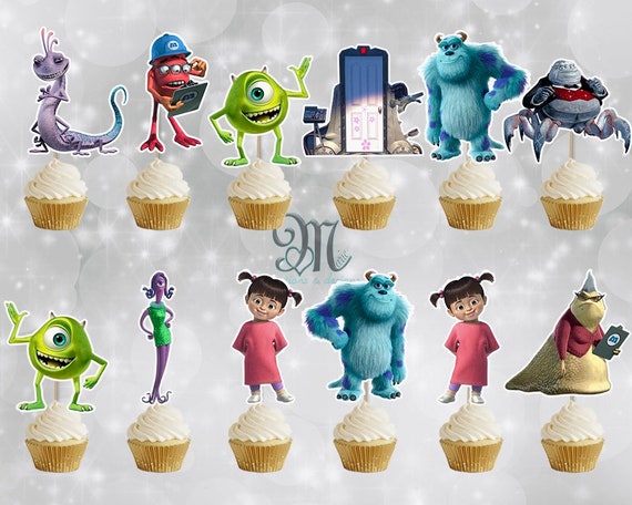 Monsters Inc. Cupcake Toppers: Birthday Party Decorations