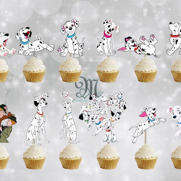 101 Dalmatians Cupcake Toppers, 101 Dalmatians Cupcake Toppers Decor