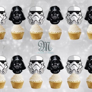 Star Wars Cupcake Toppers, Birthday Party Cupcake Toppers