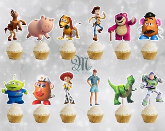 Toy Story 3 Cupcake Toppers: Birthday Party Decorations