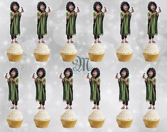 Bruno Encanto Cupcake Toppers, Disney Party Decorations