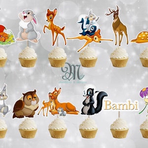 Bambi Cupcake Toppers, Birthday Party Cupcake Toppers