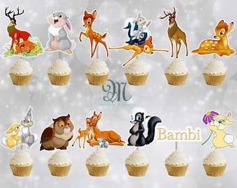 Bambi Birthday Party Cupcake Toppers