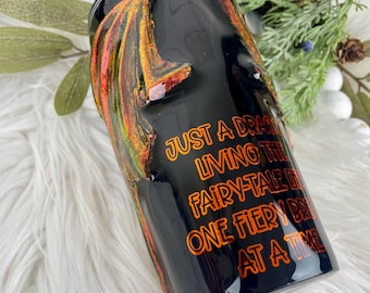 3D Just A Dragon Tumbler: Color Shifting Fantasy Scale 20oz Travel Mug