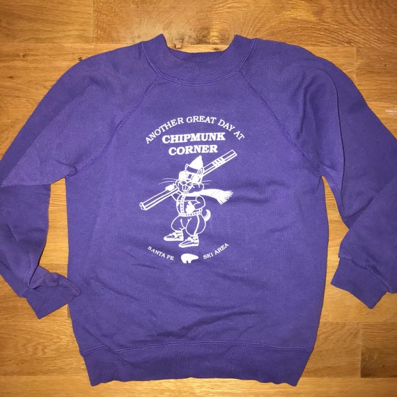 Vintage kids skiing sweatshirt