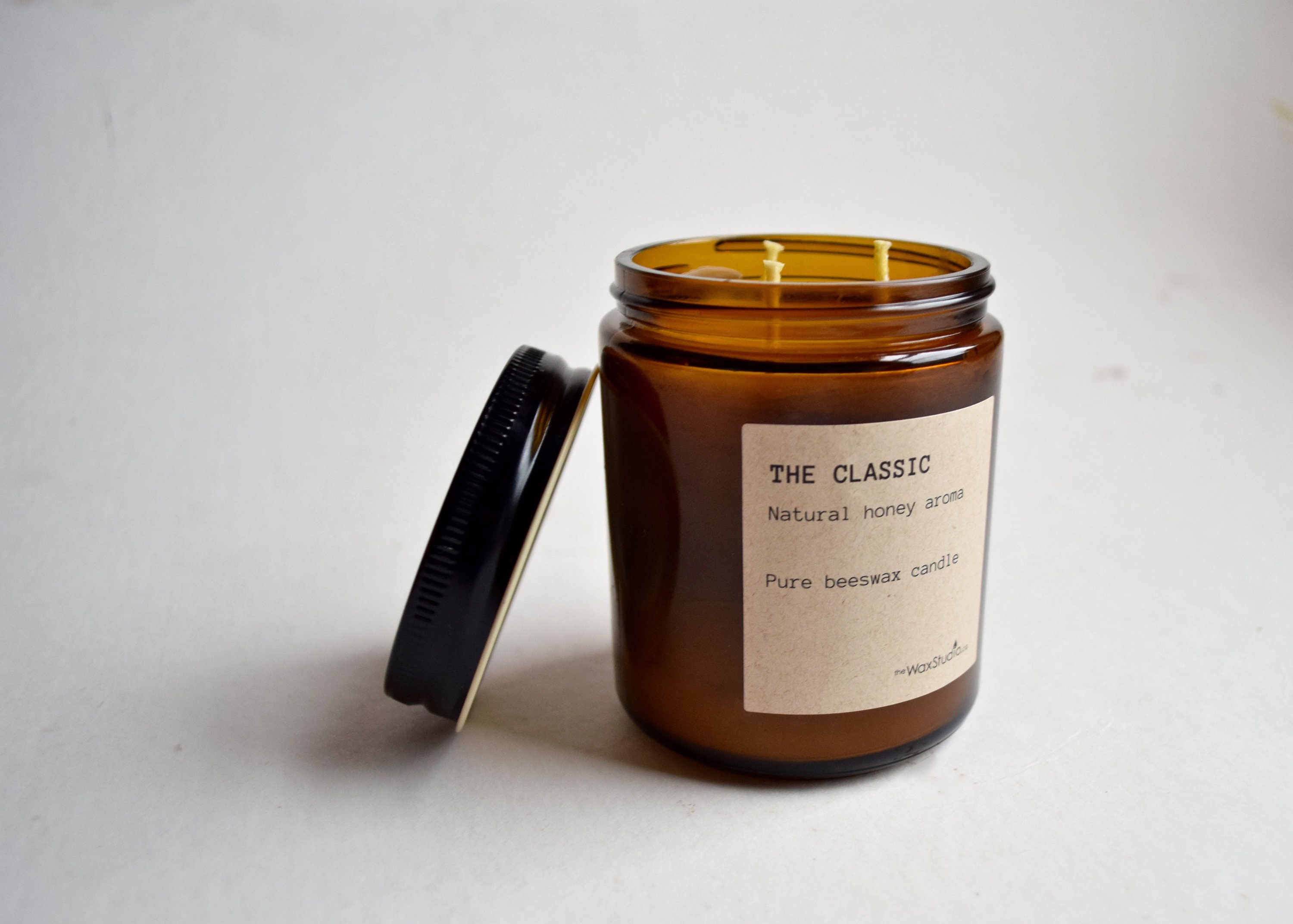 Beeswax Amber Jar Candle the Classic Triple Wick all Etsy Canada