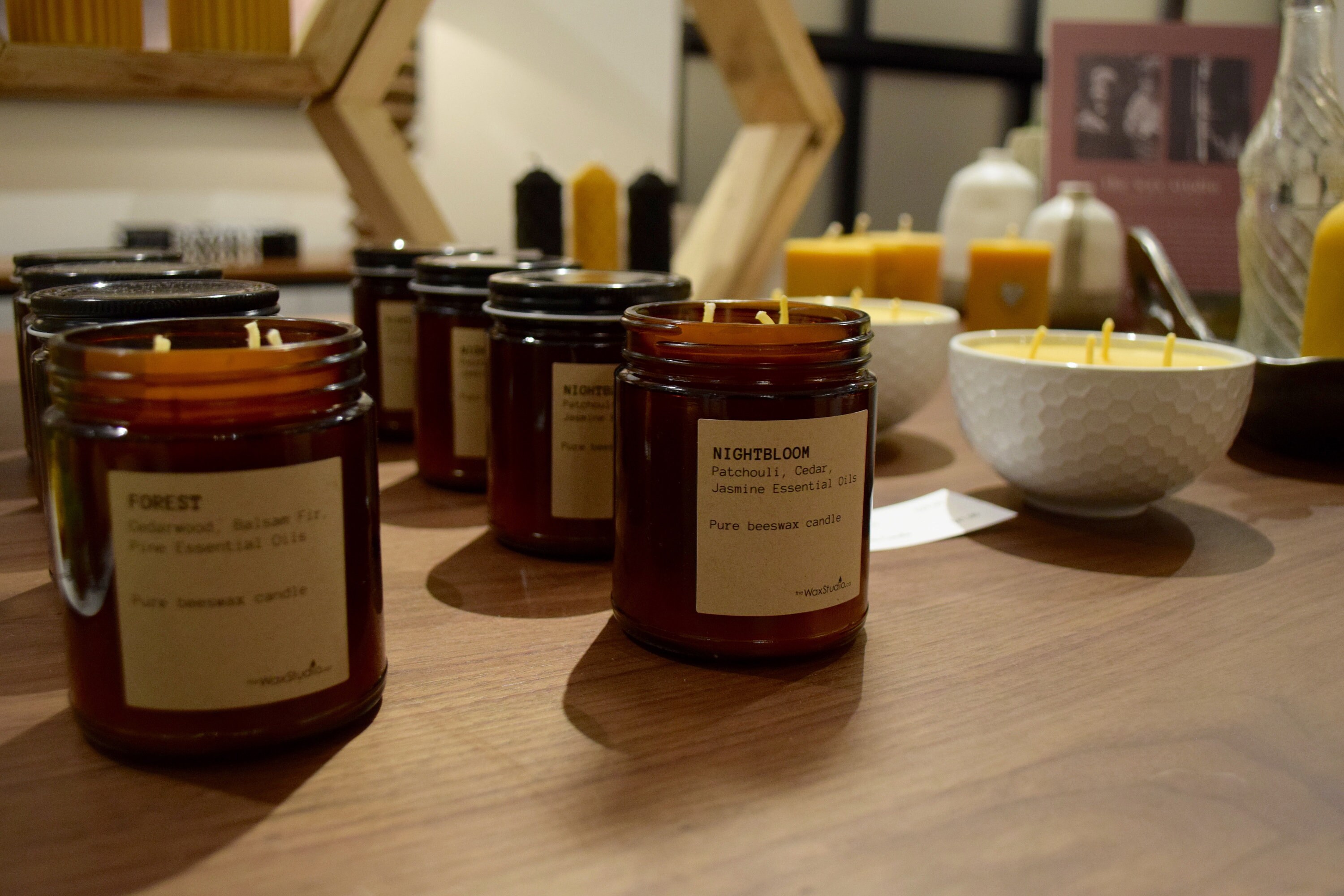 Aromatherapy Beeswax Jar Candle Triple Wick Pure Essential Etsy Canada