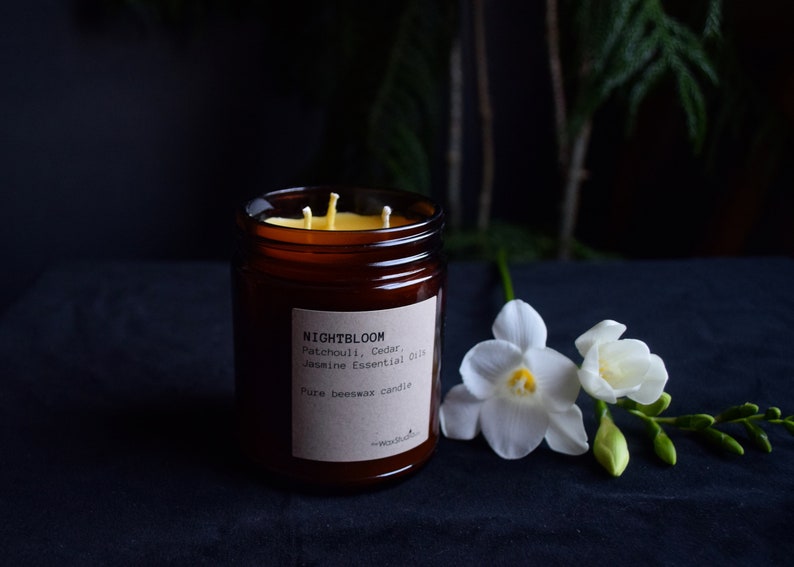 Aromatherapy Beeswax Jar Candle Triple Wick Pure Essential Etsy Canada