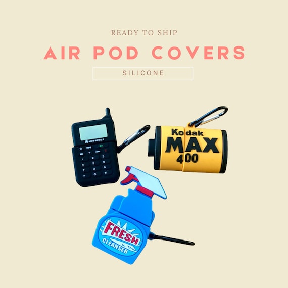 Air Pod Case Covers (Motorola Phone, Kodak Max 400, Fresher Spray Bottle, Air Jordans)