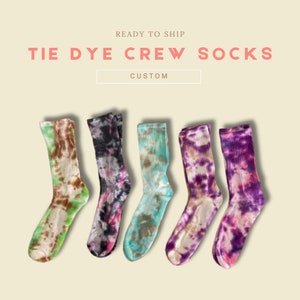 Tie Dye Crew Socks | Unique Sneaker Head Accessory | Ready to Ship