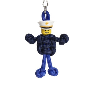 US Marine in Dress Blues Service Uniform Keychain, Zipper Pull Marine Corps Gift, Marine Veteran Gift, USMC Gift