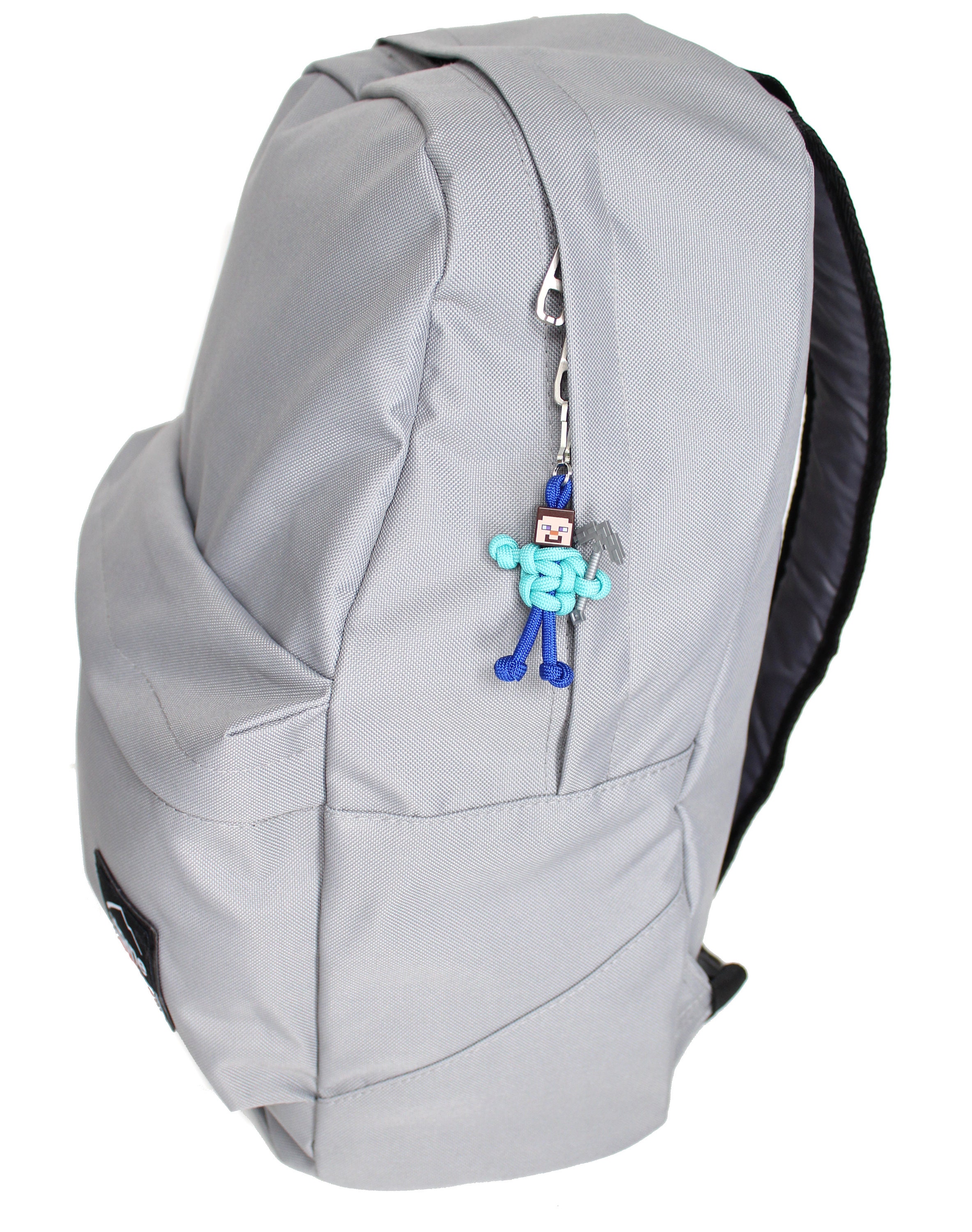 Minecraft Steve Keychain With Minecraft Pickaxe Zipper Pull Etsy