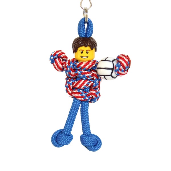 Volleyball Keychain, Zipper Pull, Volleyball Gear Bag Charm, Backpack Charm, Volleyball Gift, Backpack Accessories