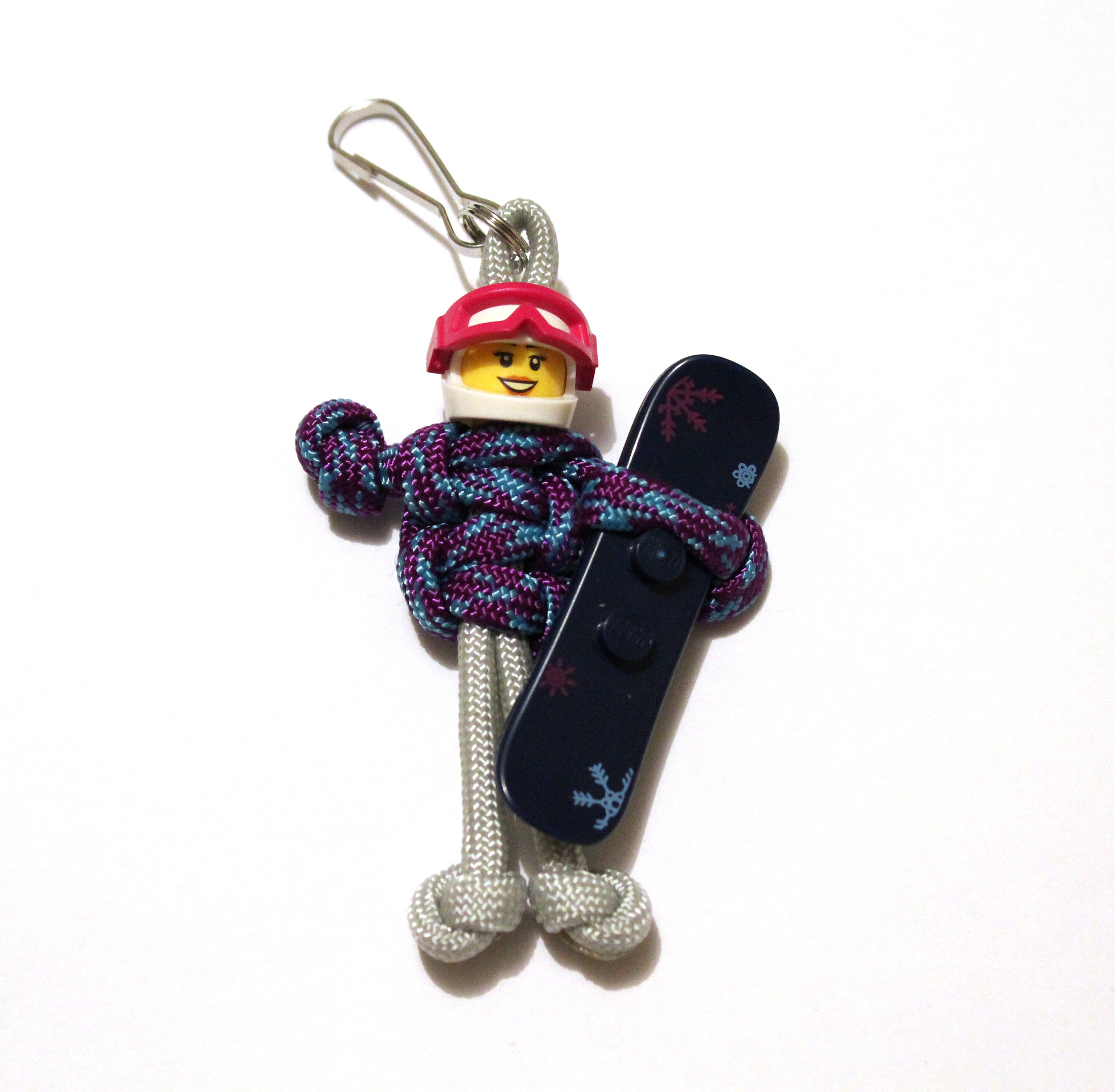Snowboarder Keychain Ornament Zipper Pull Etsy