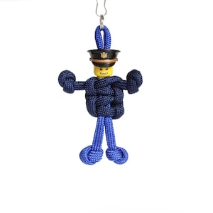 US Army Soldier in Army Dress Blues Service Uniform Keychain, Zipper Pull Army Gift, Army Veteran Gift, Deployment Gift