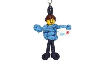 Female Mail Carrier Keychain, Zipper Pull, Gifts for Mail Carriers, Gifts for USPS Postal Workers