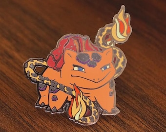Lavasaur Hard Enamel Pin - 1.7 inch