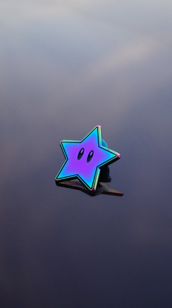 Rainbow Mario Star Pin Etsy Rainbow Mario Star Pin Etsy